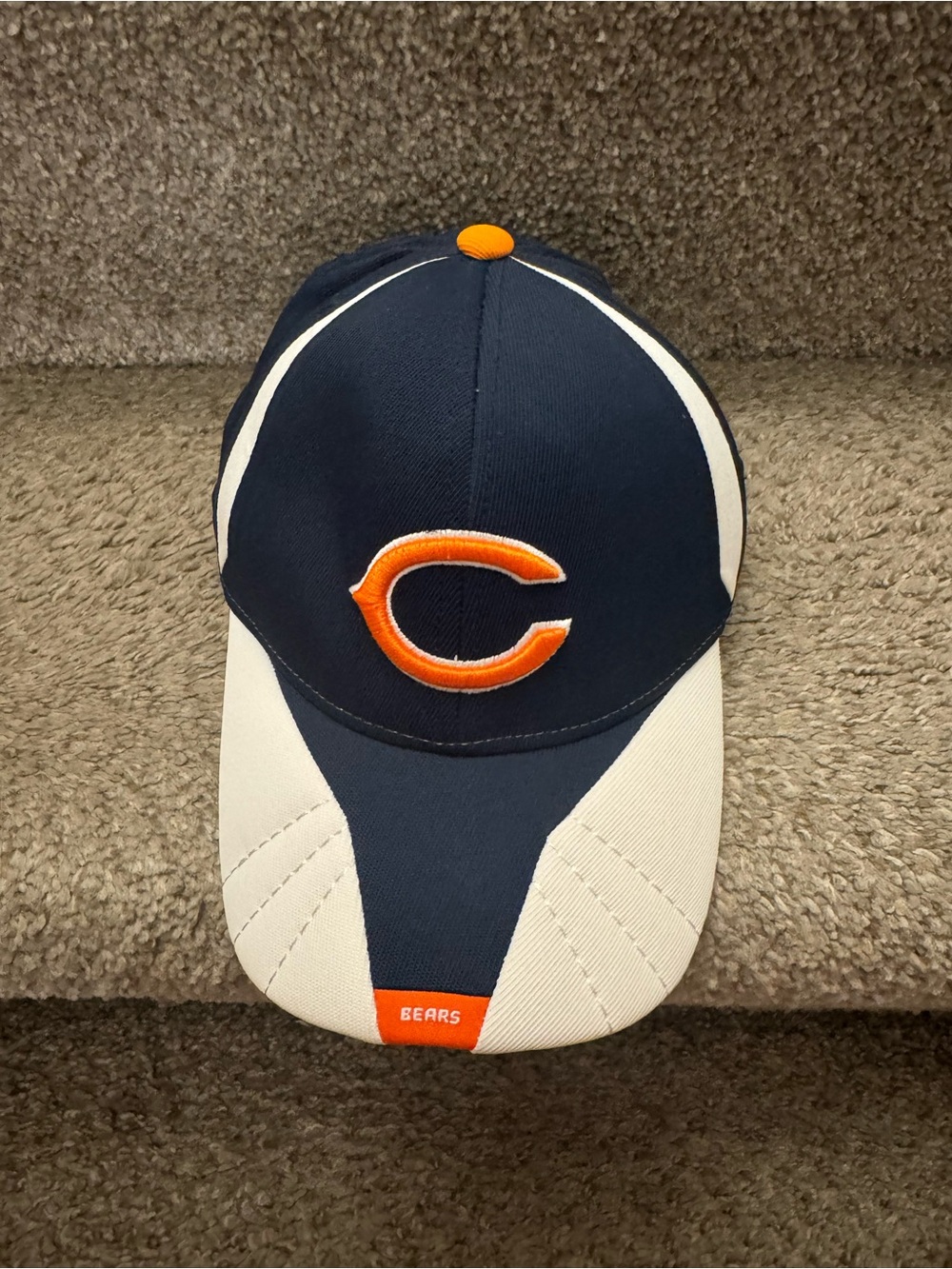 Chicago Bears NFL Reebok Youth stretch fit hat Navy/White/Orange official